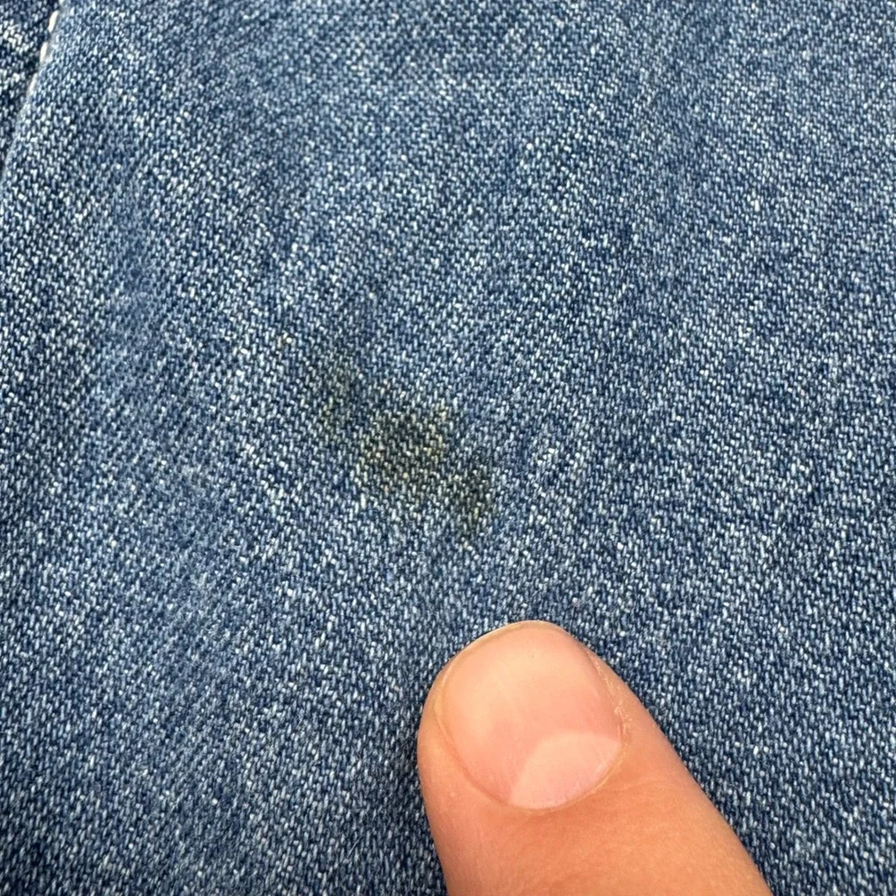 Levi Strauss Mens Denim Shirt Jacket Fleece Lined Blue Plaid Medium RN107622 - Picture 6 of 9